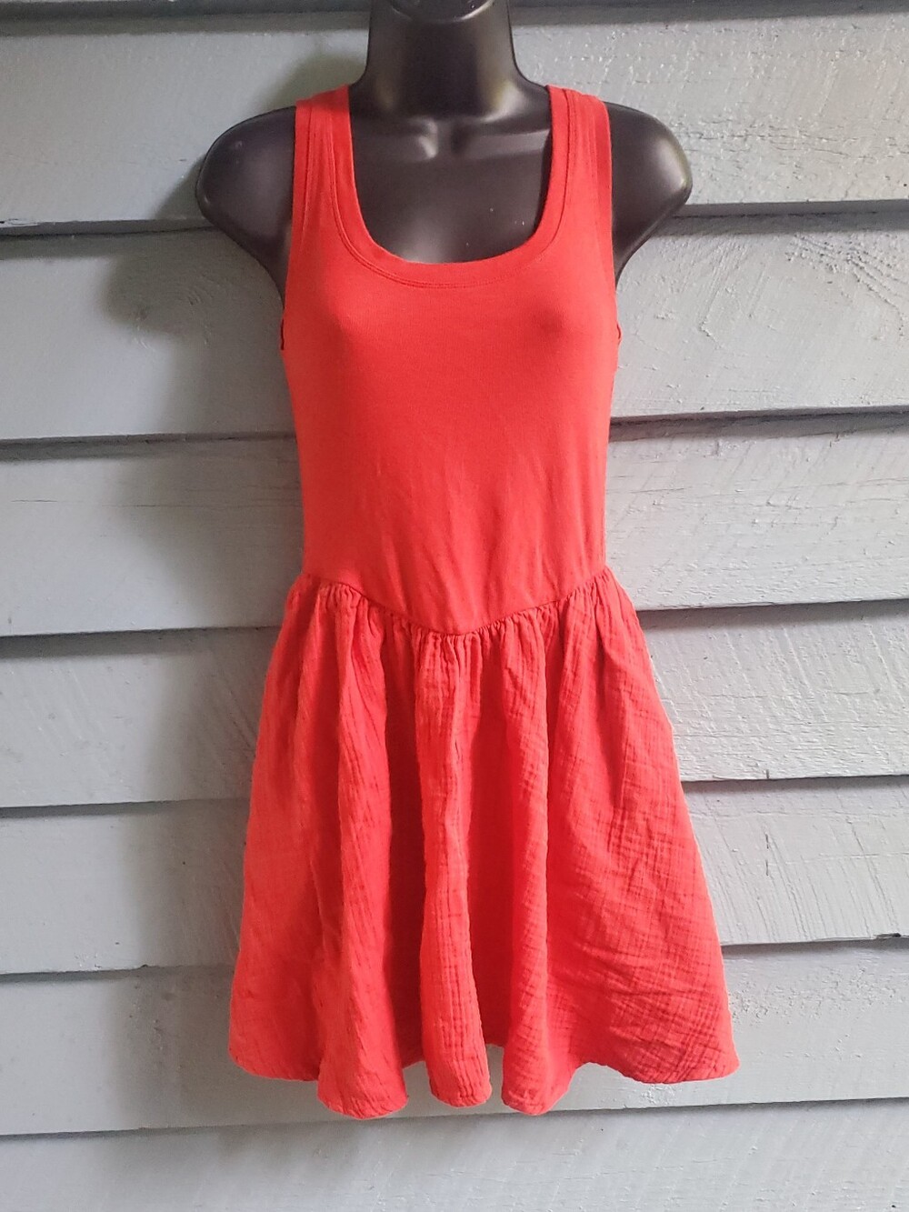 Red Sleeveless Tank Dress